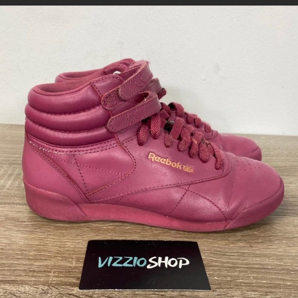 Reebok - Freestyle High Top Purple Magenta Berry Classics - Youth 4 - 059503